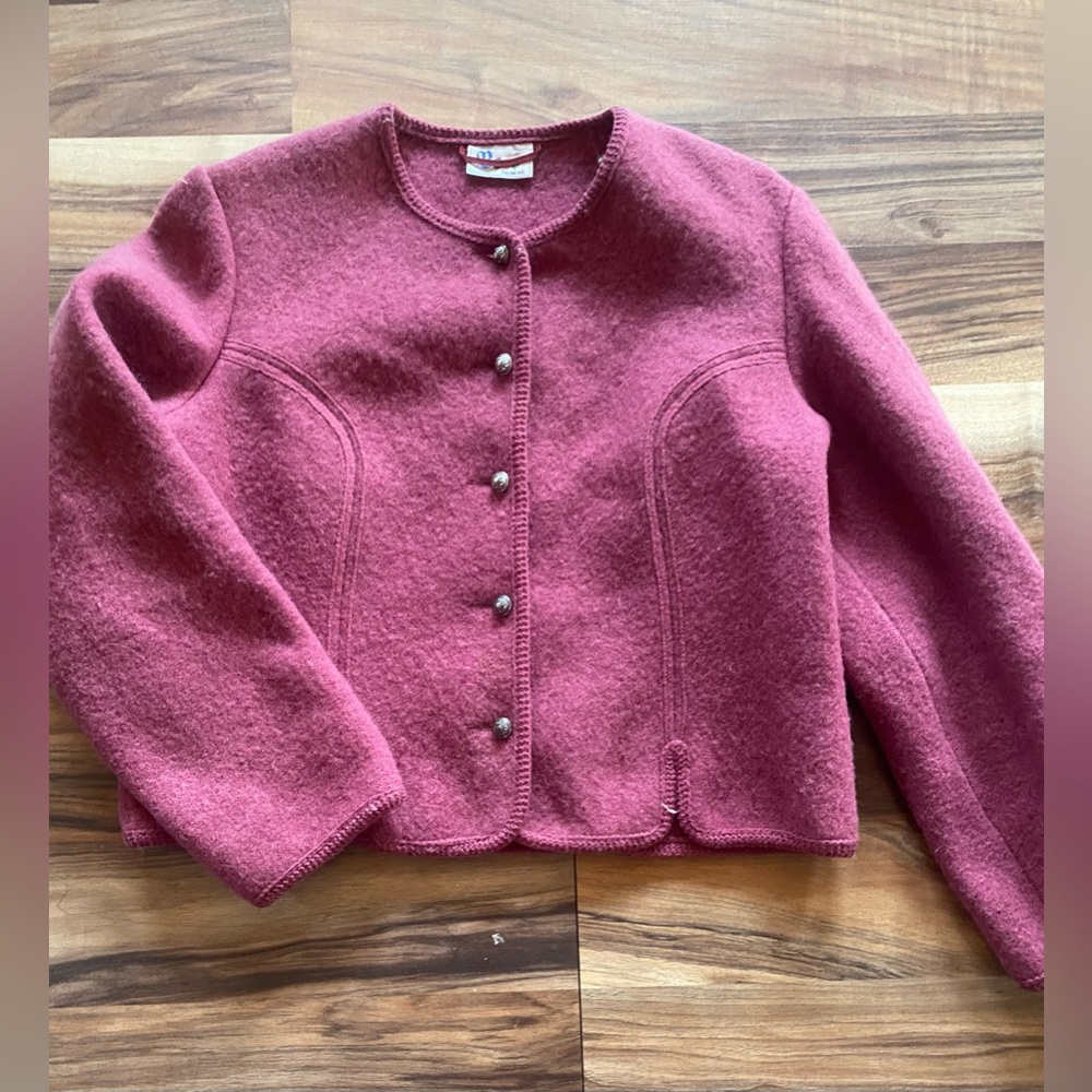 Vintage Alpine Inspired Boiled Wool Jacket